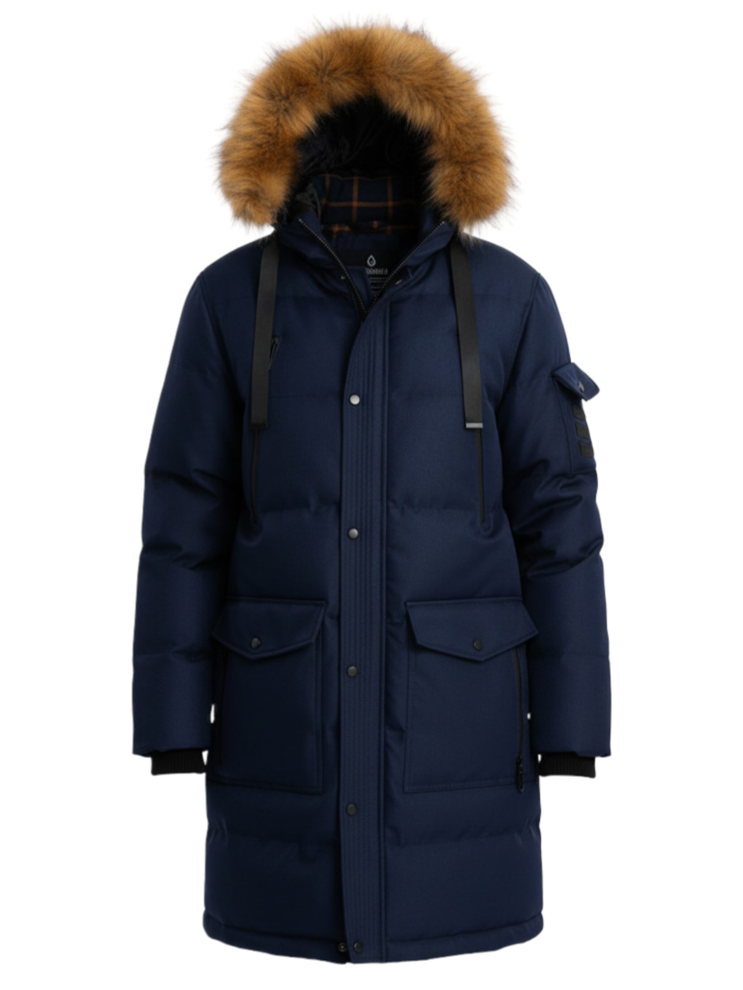 Ombre Winterjas in Blauw: voorkant