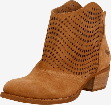 Felmini Wide Fit Ankle Boots in Brown: front