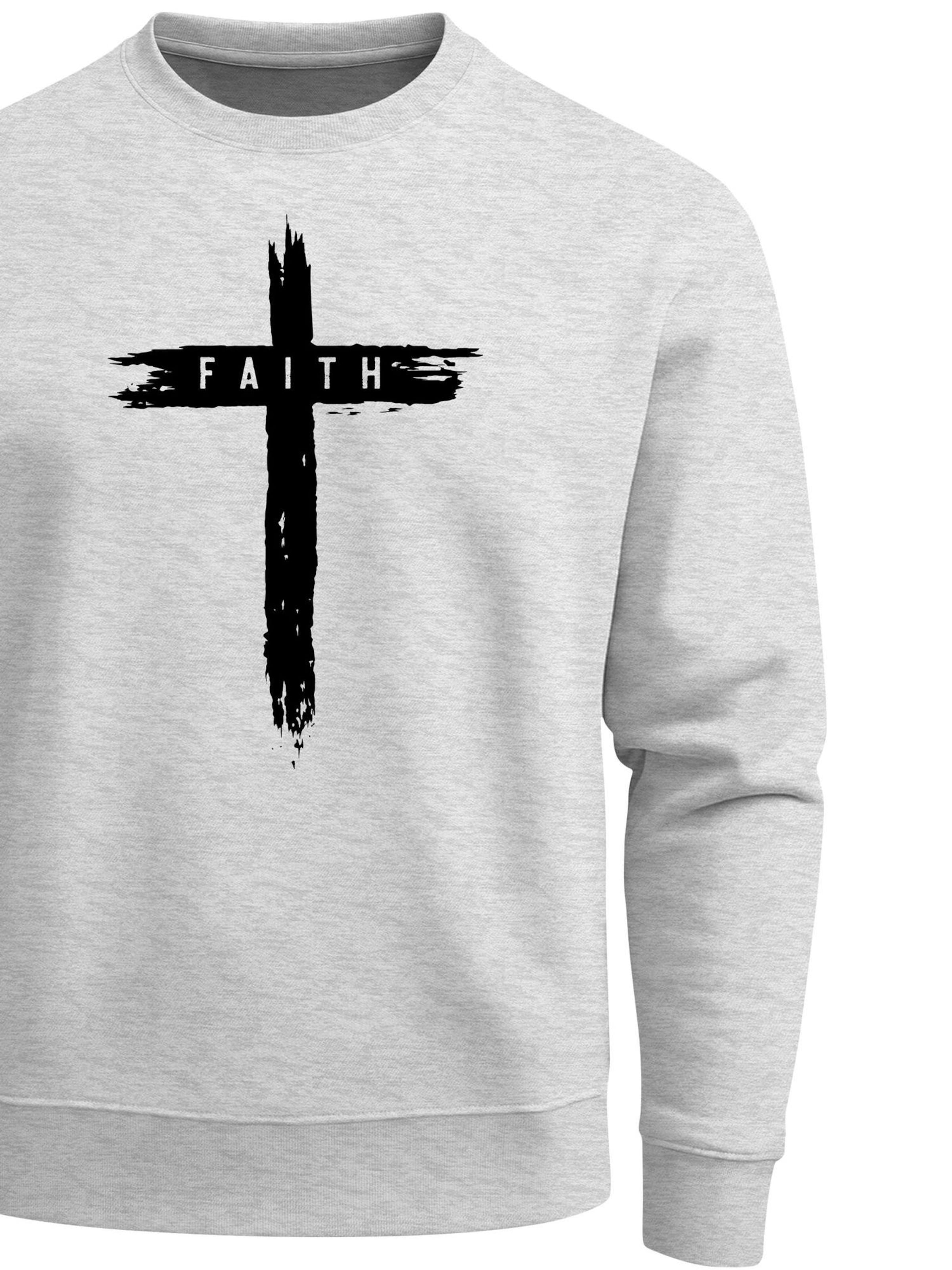 Neverless Sweatshirt 'Faith' in Grey