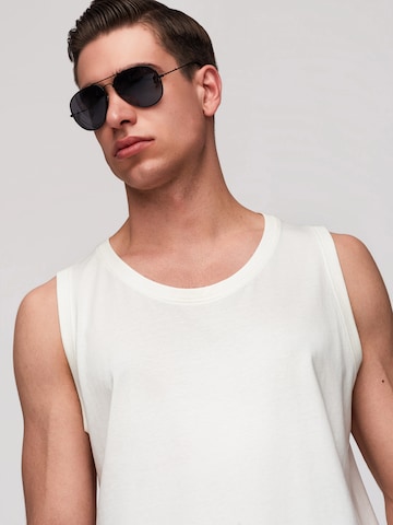 Ombre Shirt in Weiß
