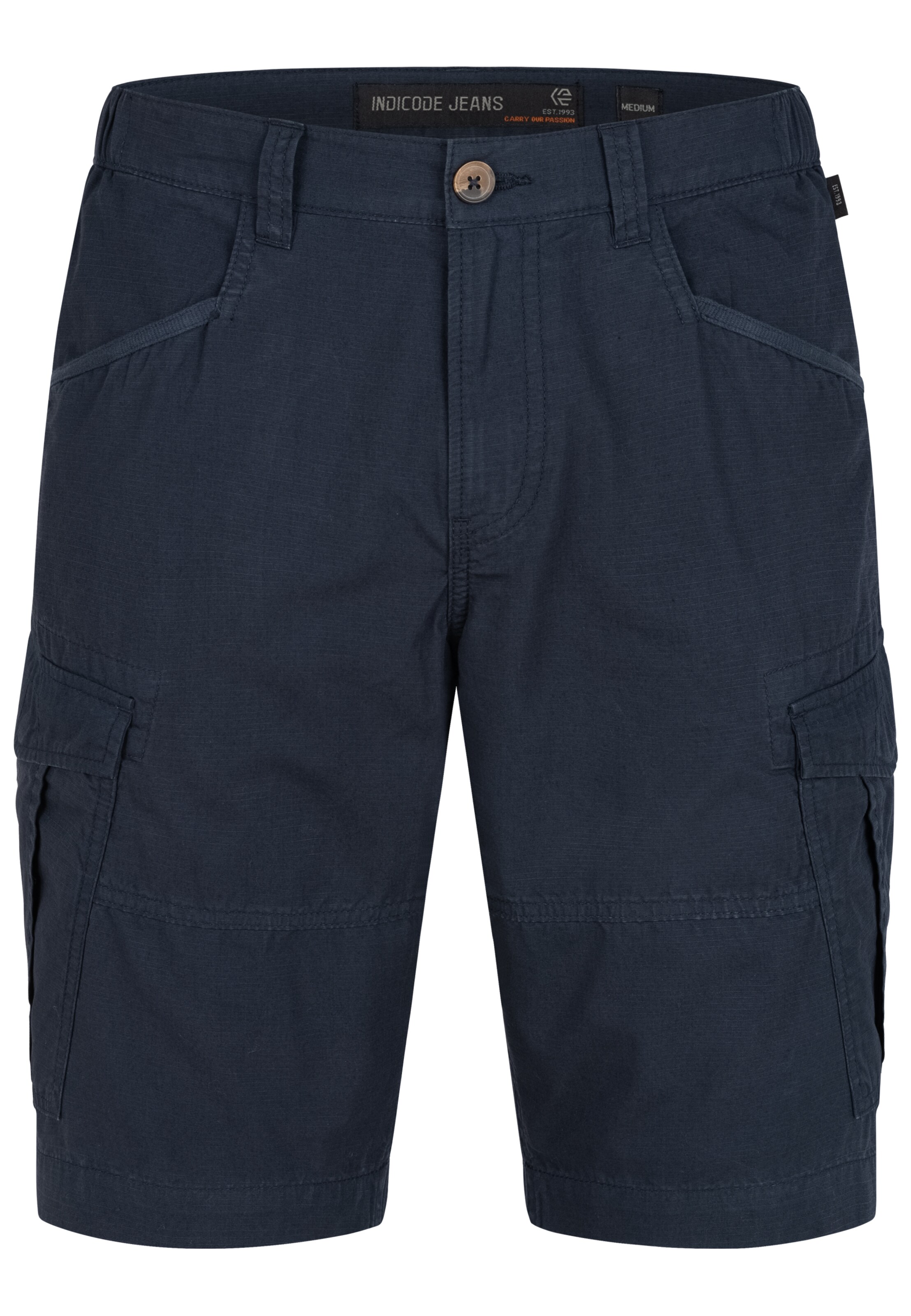 INDICODE JEANS Shorts 'Dreier' in Blau: Vorderseite
