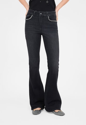 évasé Jean Liu Jo en noir : devant