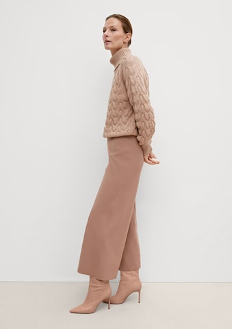 COMMA Wide leg Pants in Brown: front