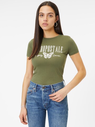 T-shirt AÉROPOSTALE en vert : devant