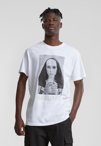 T-Shirt 'Bad Habit' Mister Tee en blanc : devant