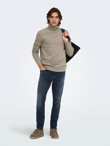 Only & Sons Πουλόβερ 'ONSRAY' σε καφέ