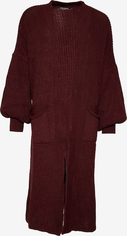 SASSYCLASSY Oversized cardigan in Red: front