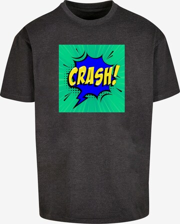 Merchcode Shirt 'Crash Comic' in Grijs: voorkant
