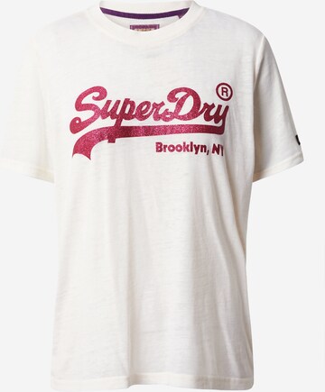 T-shirt Superdry en blanc : devant