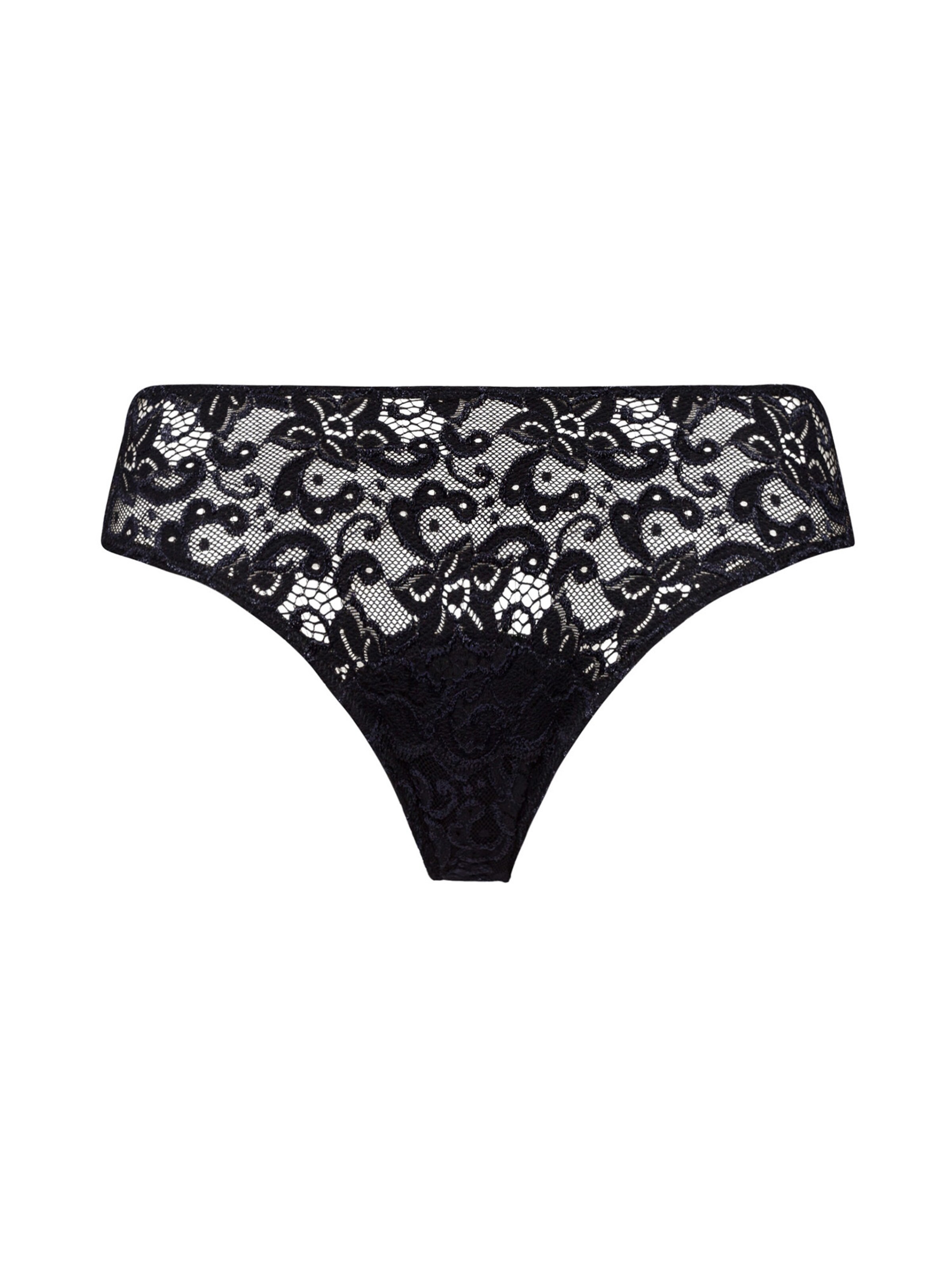 Slip ' Moments ' Hanro en noir : devant