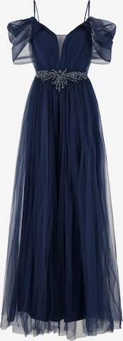 Prestije Evening Dress in Blue: front