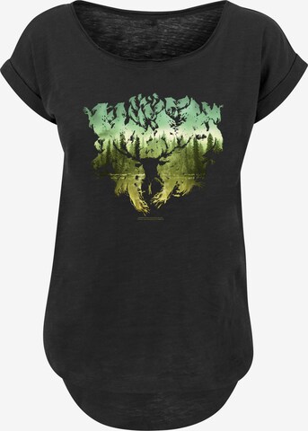 F4NT4STIC Shirt 'Harry Potter Magical Forest' in Zwart: voorkant