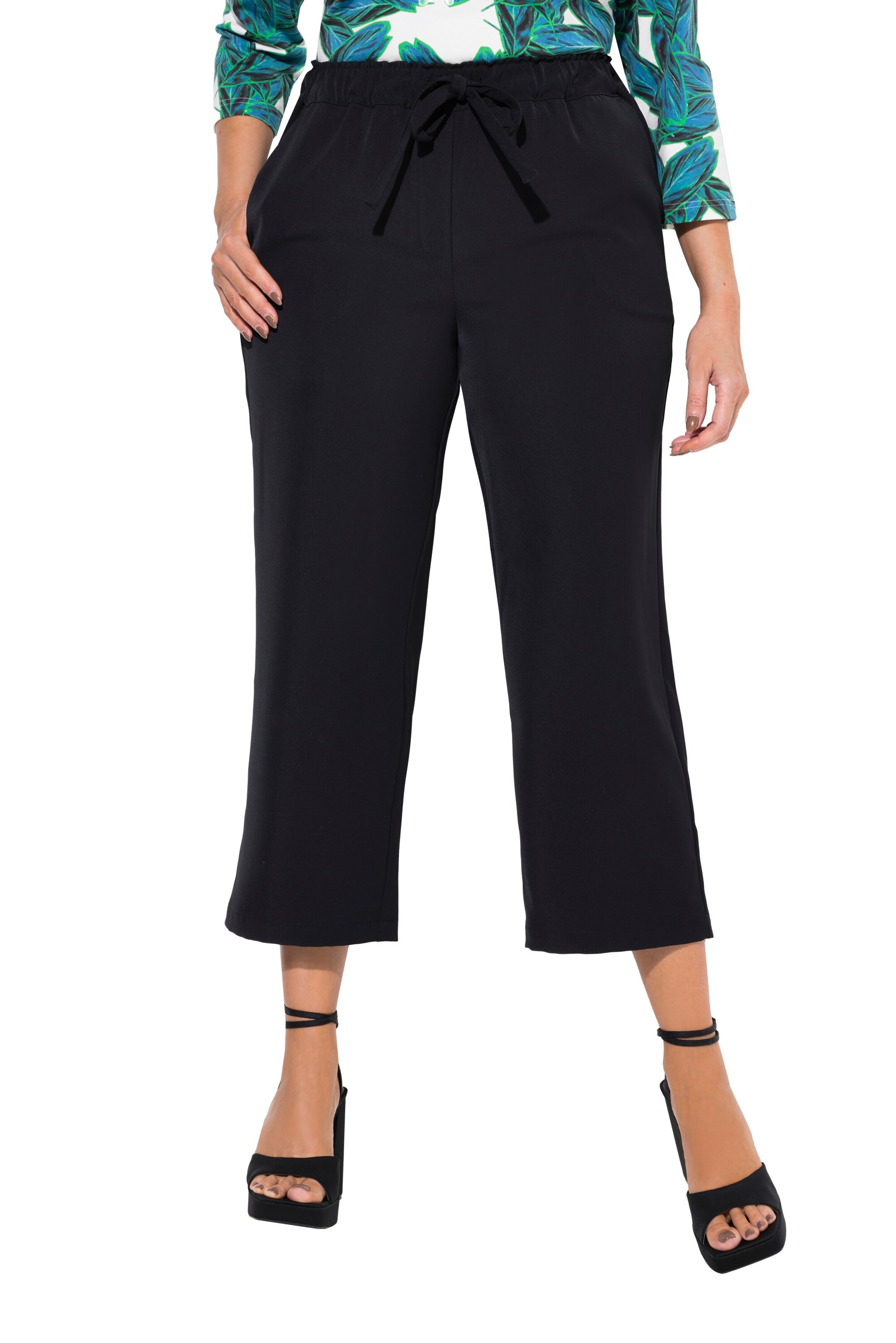 Regular Pantalon Ulla Popken en noir : devant