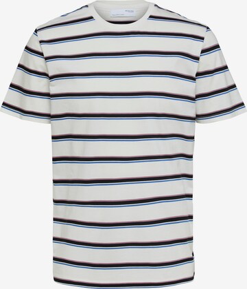 T-Shirt 'Bertie' SELECTED HOMME en blanc : devant