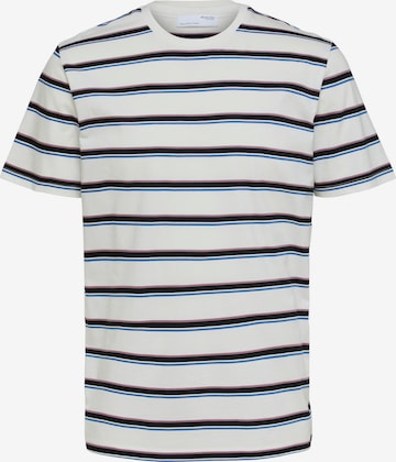 T-Shirt 'Bertie' SELECTED HOMME en blanc : devant