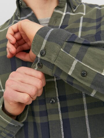 JACK & JONES Regular fit Button Up Shirt 'Brook' in Green