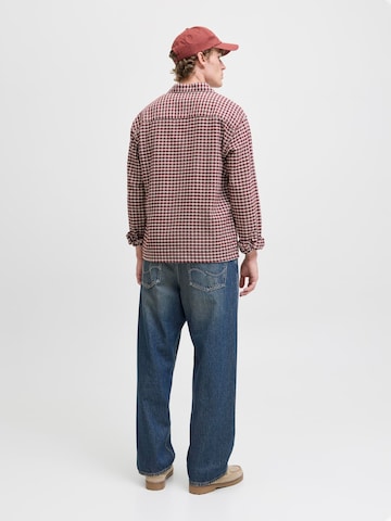 JACK & JONES Regular fit Button Up Shirt in Red