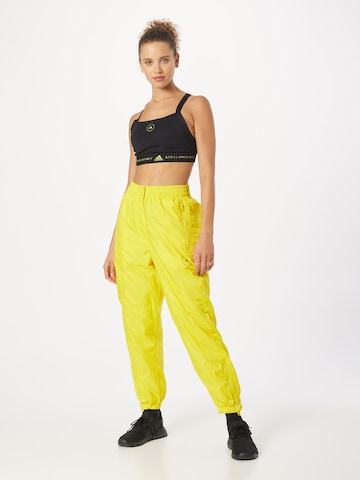 ADIDAS BY STELLA MCCARTNEY Tapered Workout Pants 'Lined Winter' in Yellow