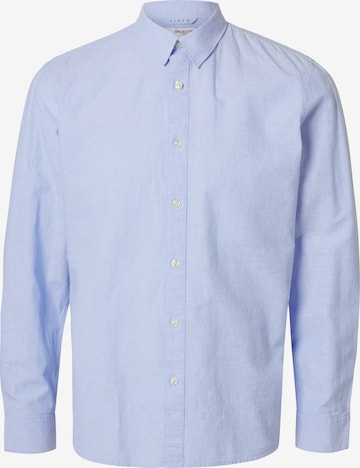 SELECTED Button Up Shirt in Blue: front