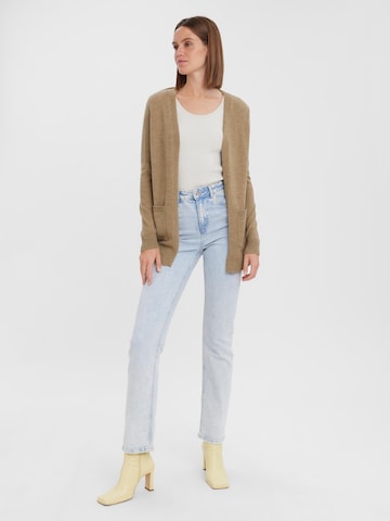 VERO MODA Knit Cardigan 'Lillie' in Brown