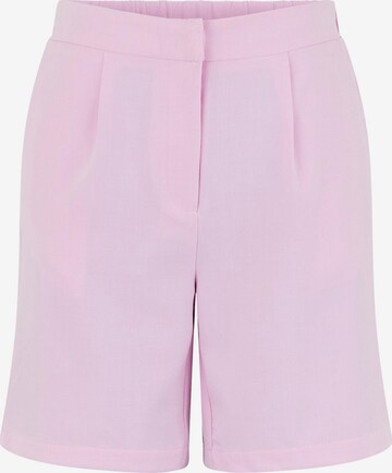 Y.A.S Pleat-Front Pants 'HELEN' in Pink: front