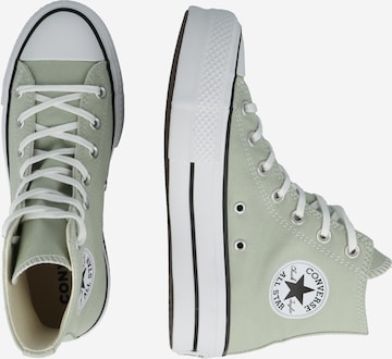 CONVERSE Korkeavartiset tennarit 'CHUCK TAYLOR ALL STAR LIFT PLATFORM SEASONAL' värissä vihreä