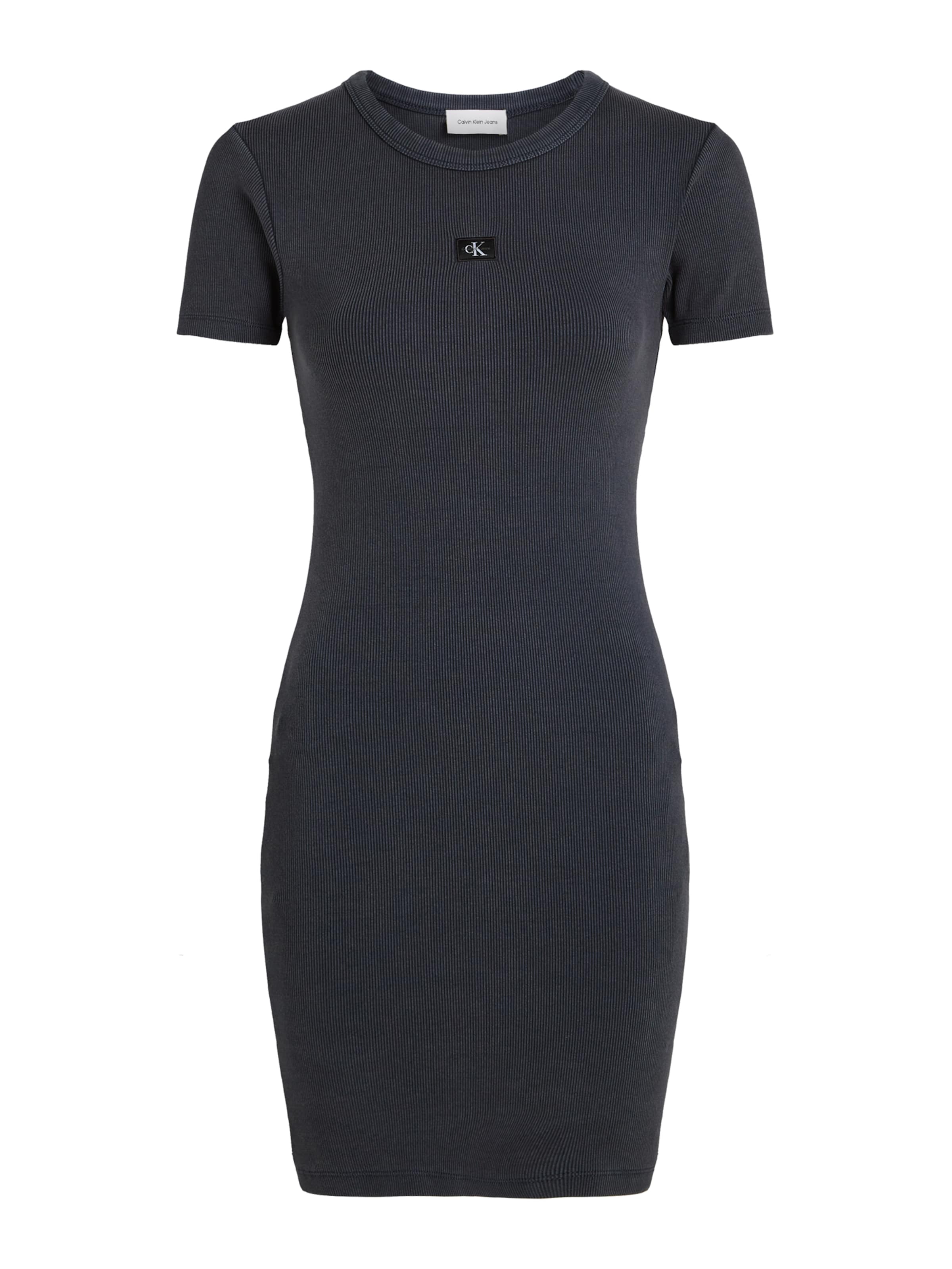 Calvin Klein Jeans Рокля в сиво: отпред