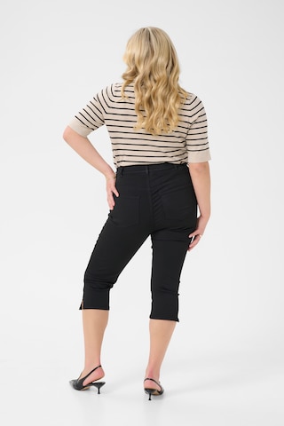 KAFFE CURVE Slimfit Jeans in Schwarz