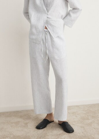 MANGO Pajama Pants 'Geraldin' in White: front