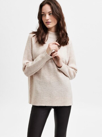 Pull-over 'Lulu' SELECTED FEMME en beige