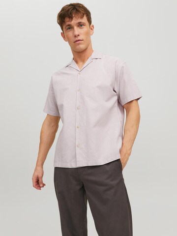 JACK & JONES Comfort Fit Hemd in Beige: Vorderseite