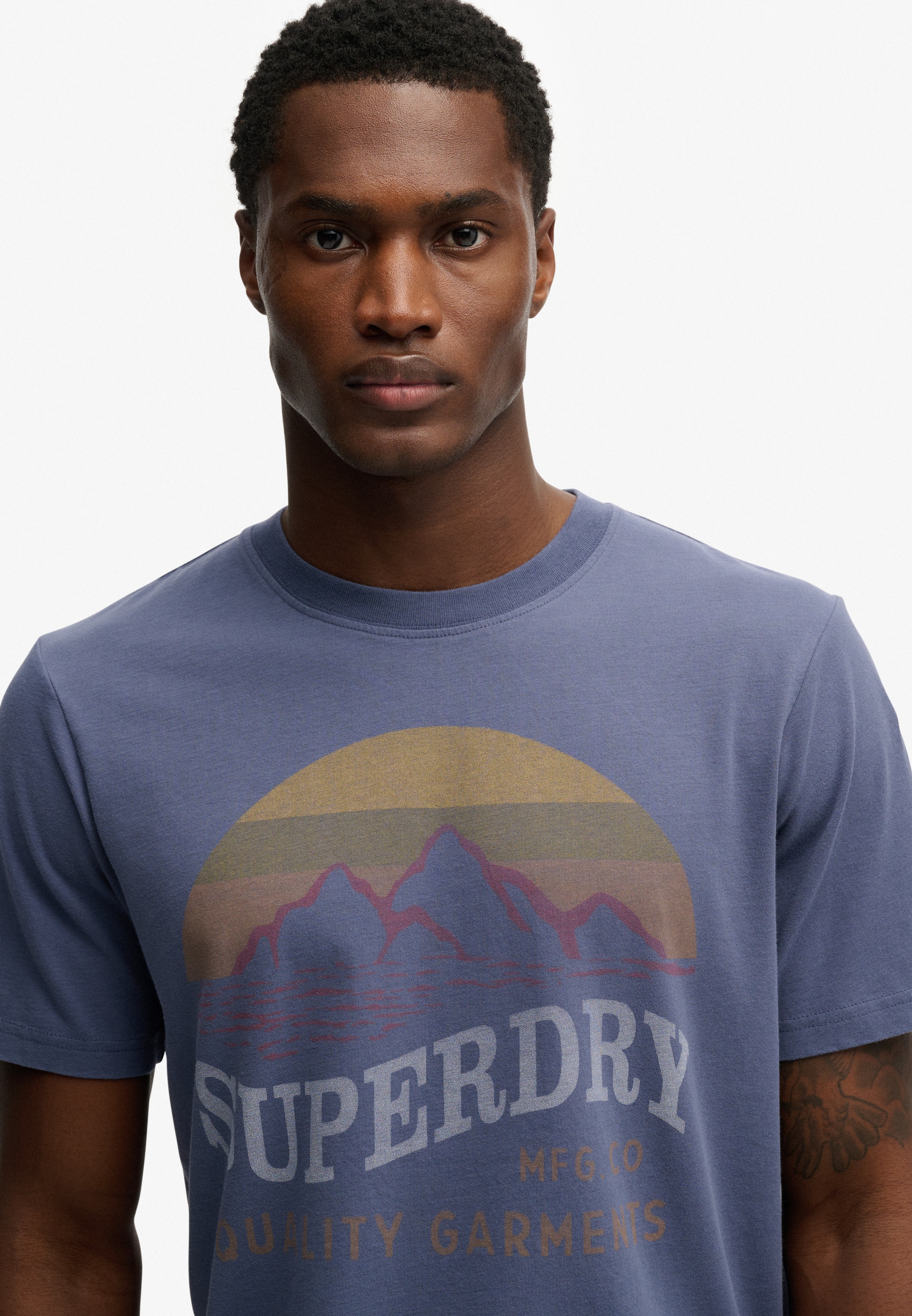Superdry & Co Shirt 'Outdoors Mountain' in Blauw