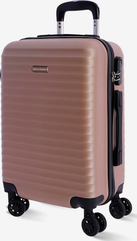 Don Algodon - Carrito 'DON ALGODON - Maletas de Viaje Cabina - Maleta 55x40x20 - Maletas de Viaje - Maleta de Cabina Resistente Ryannair - Trolley Equipaje para Avion con 4 Ruedas de 360º y candado' en oro: frente