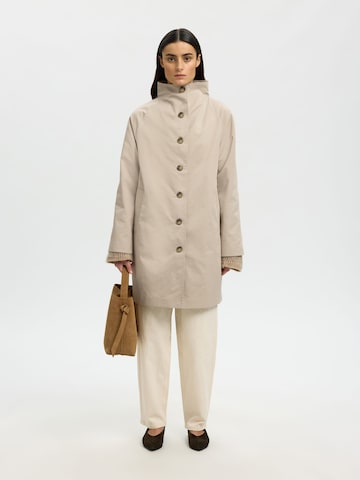 SELECTED Between-seasons coat in Grey: front