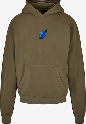 MT Upscale - Sweatshirt 'Le Papillon' em verde: frente