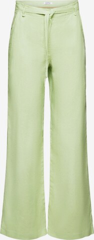 ESPRIT Wide leg Pants in Green: front