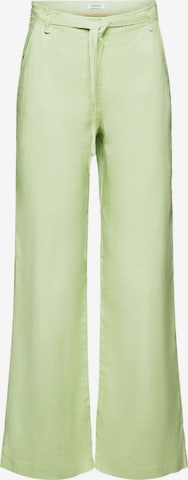 ESPRIT Wide leg Broek in Groen: voorkant