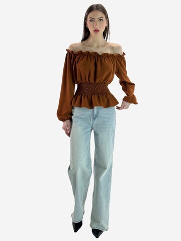 Elara Bluse in Braun