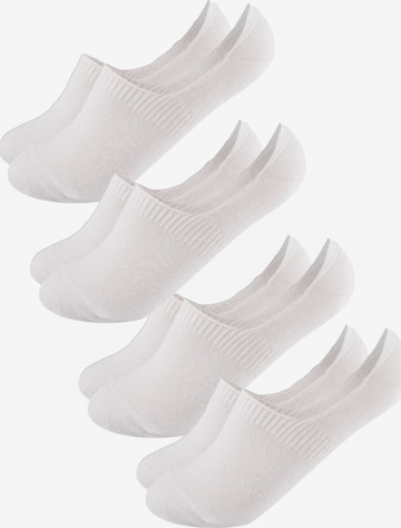 footnote Ankle socks 'Footnote Füßlinge - unsichtbare Low Cut Sneakersocken mit Silikon - 8 Paar' in White: front