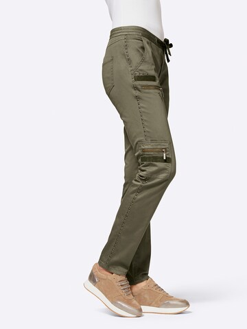 heine Slimfit Broek in Groen