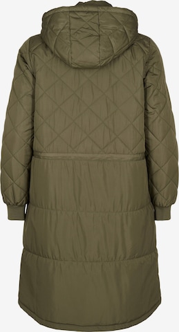 Zizzi Winter Coat 'CACAMP' in Green