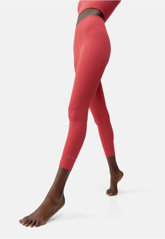 Born Living Yoga Skinny Leggings 'Blume' in Rood: voorkant