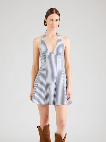Bershka Рокля в синьо: отпред