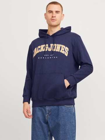 Jack & Jones Plus Μπλούζα φούτερ 'JJECaleb' σε μπλε: μπροστά