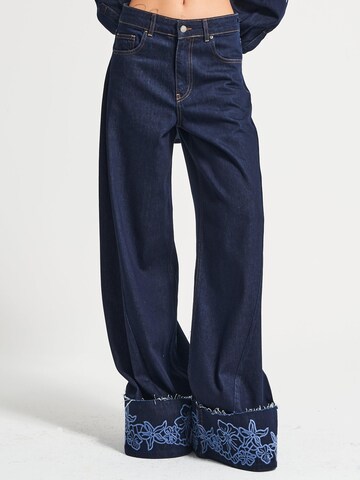 Wide Leg Jean 'Wide High Rise Jeans' IT'S BASIC en bleu