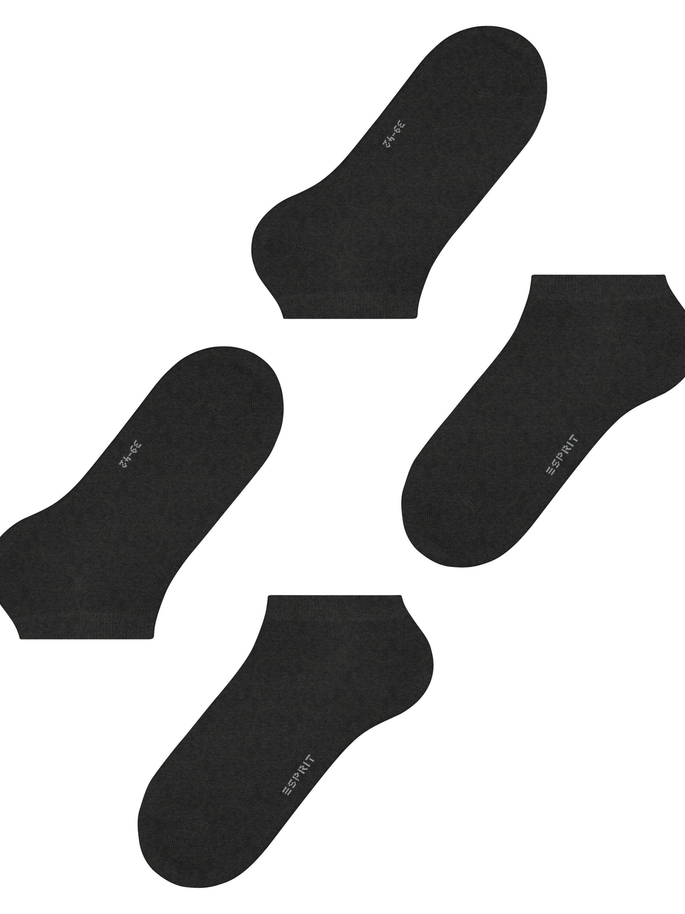 ESPRIT Füßlinge 'Basic Uni 2-Pack'‌‌‌ in Grau
