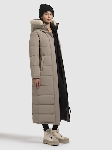 khujo Vinterfrakke ' CLARESSE TEDDY ' i beige