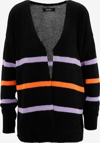 Aniston CASUAL Knit Cardigan in Black: front