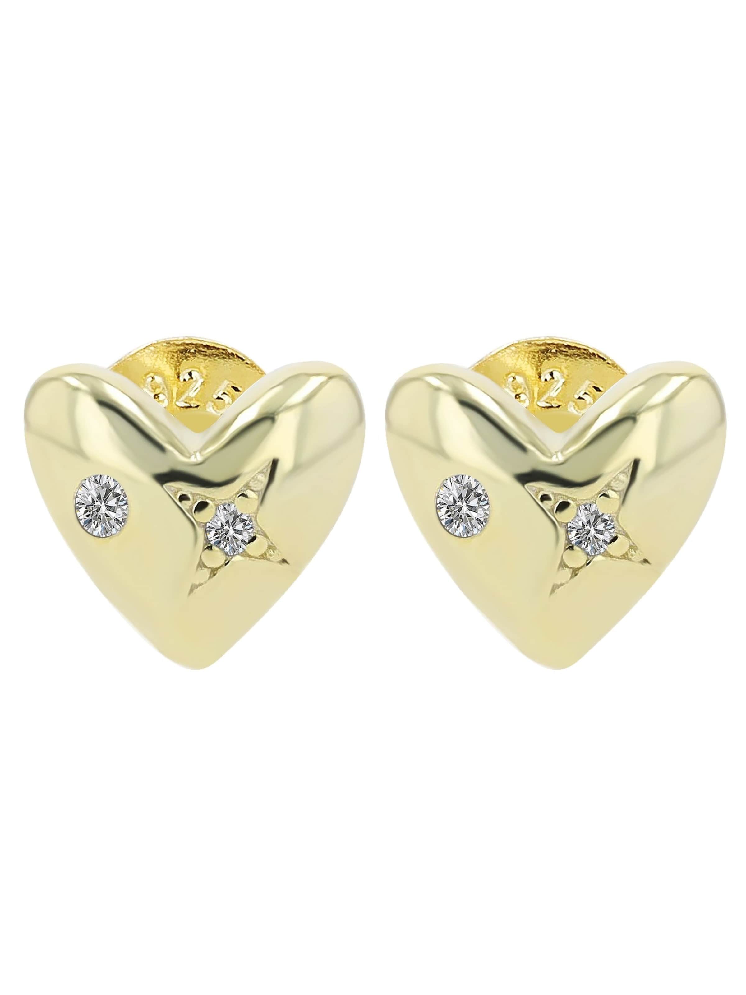 Akzent Ohrringe 'Odalys, 925 Sterlingsilber, langlebig'‌‌‌‌‌‌‌‌‌‌ in Gold