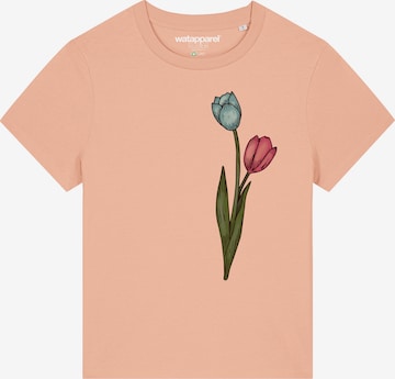 Watapparel Shirt 'Blume in Wasserfarbe 05' in Oranje: voorkant